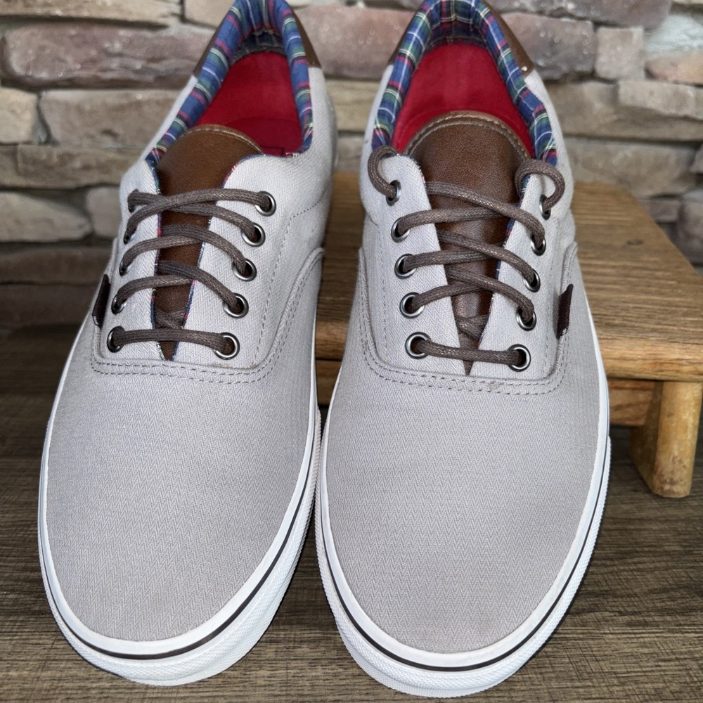 Vans Men's Shoe | Low-Top Fashion Sneakers | Pewter Gray Size  12 Plaid Heel